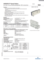 AVENTICS 503 ISO 15407-2 CATALOG 503 SERIES: ISO 15407-2 (18MM)- PAD MOUNTING BODY - M12 CONNECTION